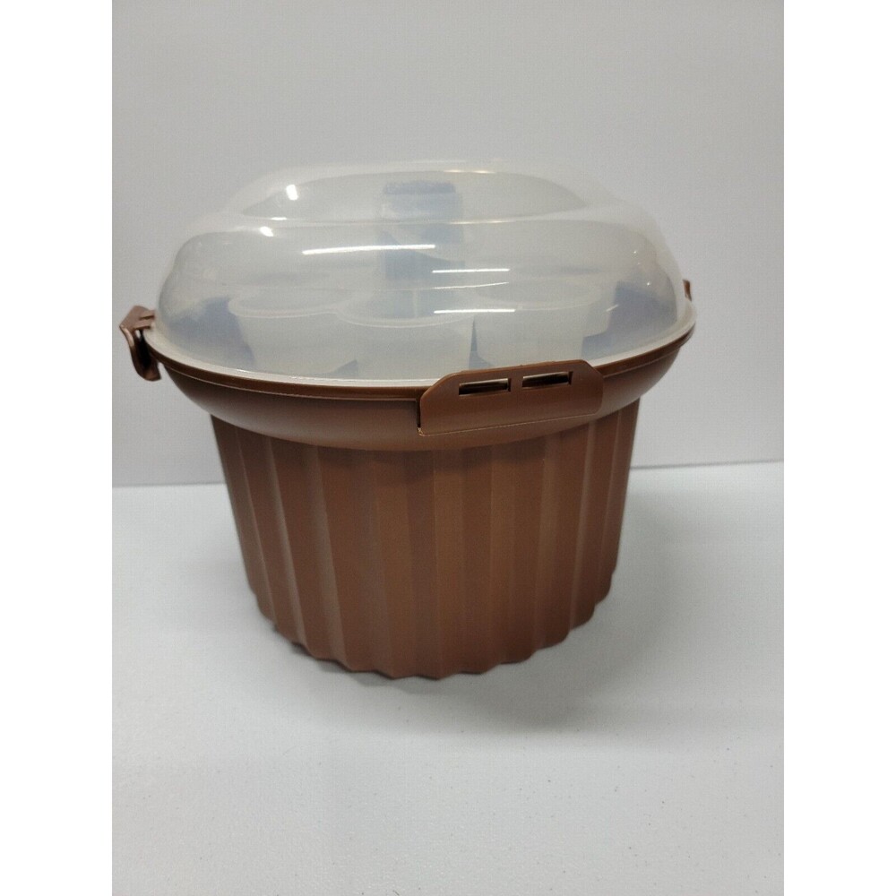 Fox Run 24 Cupcake Carousel Box Carrier Excellent Condition